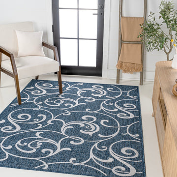 Maribel Traditional Classic All-Over Scroll Area Rug